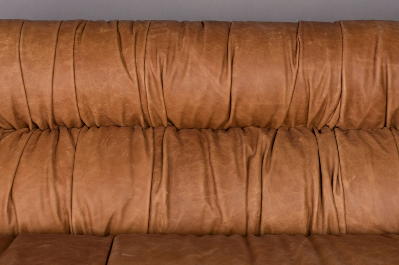 3-Sitzer Sofa Douglas aus Leder in Cognac von Dutchbone