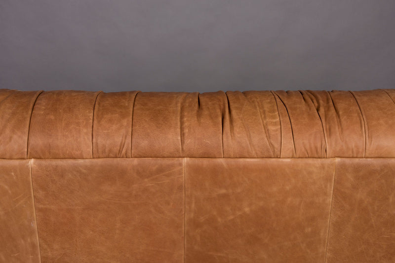 3-Sitzer Sofa Douglas aus Leder in Cognac von Dutchbone