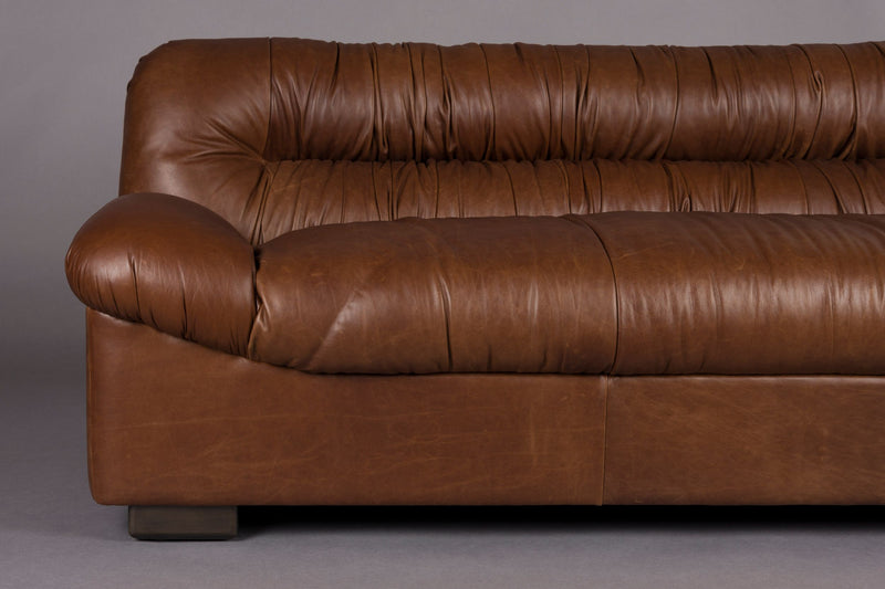 Sofa Douglas 3-Sitzer aus Leder in Chocolate Braun von Dutchbone