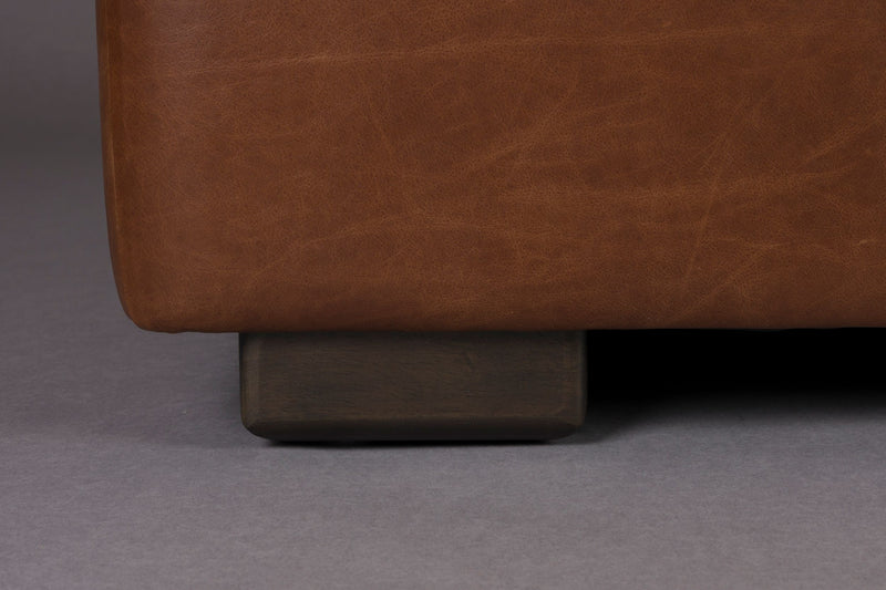 Sofa Douglas 3-Sitzer aus Leder in Chocolate Braun von Dutchbone