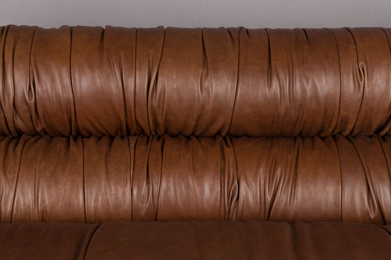 Sofa Douglas 3-Sitzer aus Leder in Chocolate Braun von Dutchbone