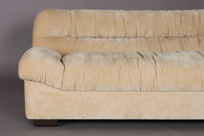 Sofa Douglas Beige 3-Sitzer mit Gummibaum-Holzfüßen von Dutchbone