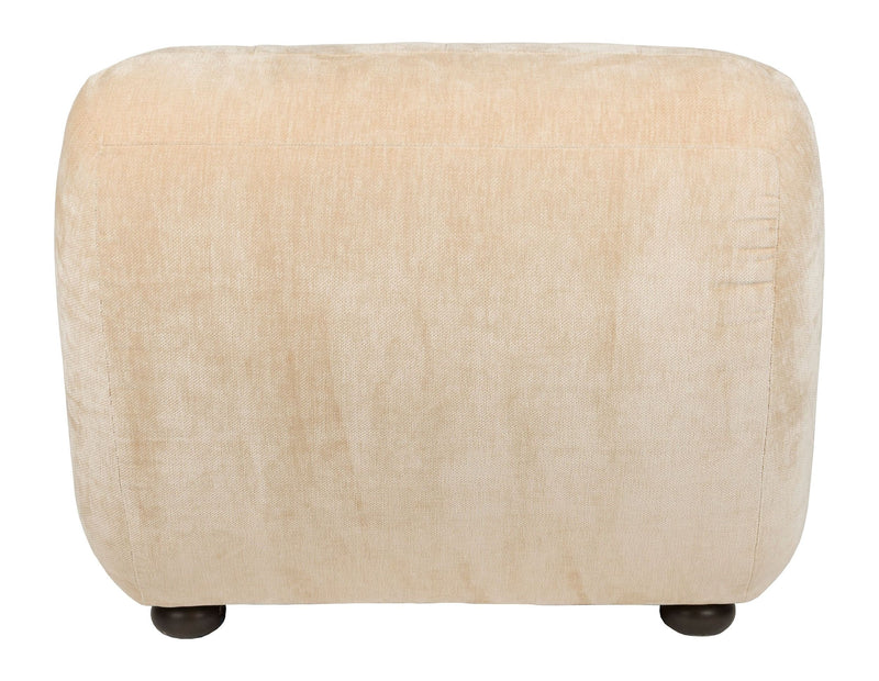 Loungesessel Wyatt Dutchbone mit Veloursbezug Beige für Wohnzimmer