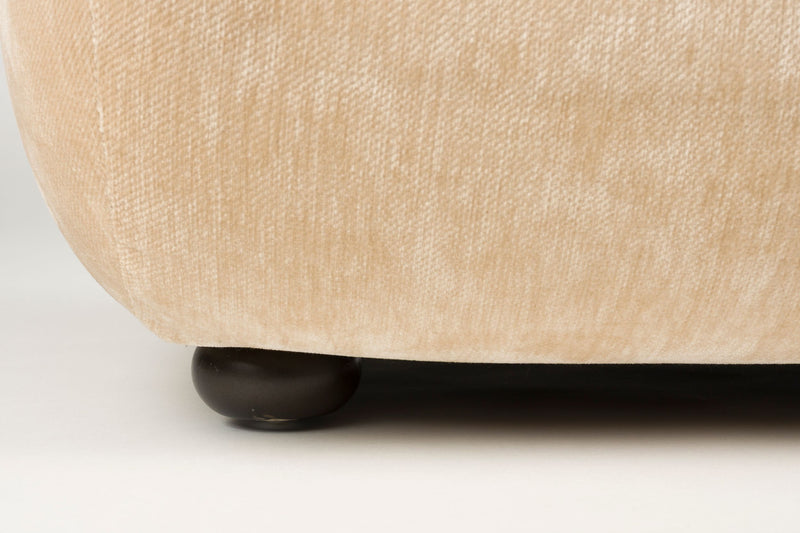 Loungesessel Wyatt Dutchbone mit Veloursbezug Beige für Wohnzimmer
