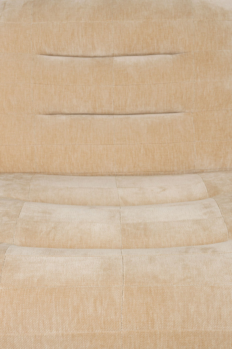 Loungesessel Wyatt Dutchbone mit Veloursbezug Beige für Wohnzimmer