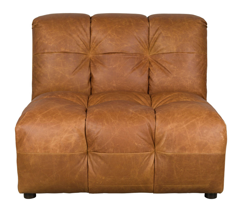 Sofa-Element Hackman No Arm Cognac, Polyester-Modulsofa von Dutchbone
