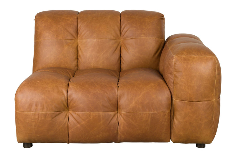 Sofa-Element Hackman mit rechter Armlehne, Cognac-Leder von Dutchbone