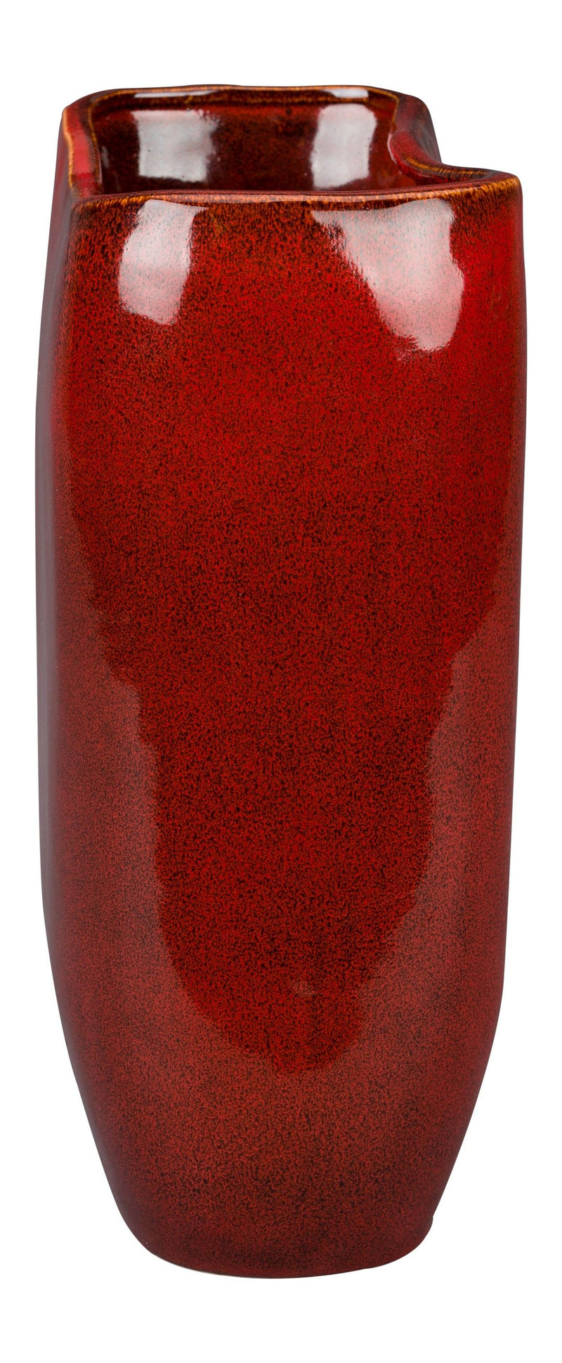 Handgefertigte Vase Edna M in Rot aus Keramik von Dutchbone