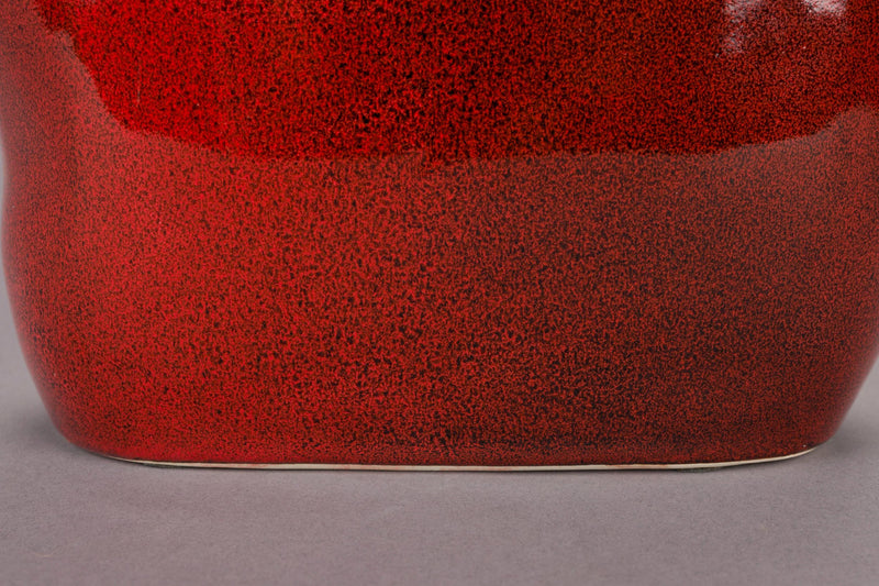 Handgefertigte Vase Edna M in Rot aus Keramik von Dutchbone