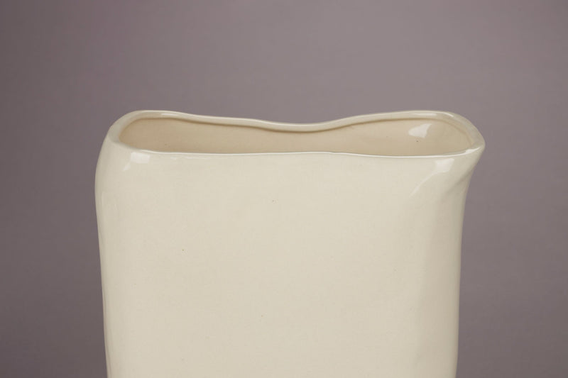 Deko-Vase Edna M Beige aus handgefertigter Keramik von Dutchbone