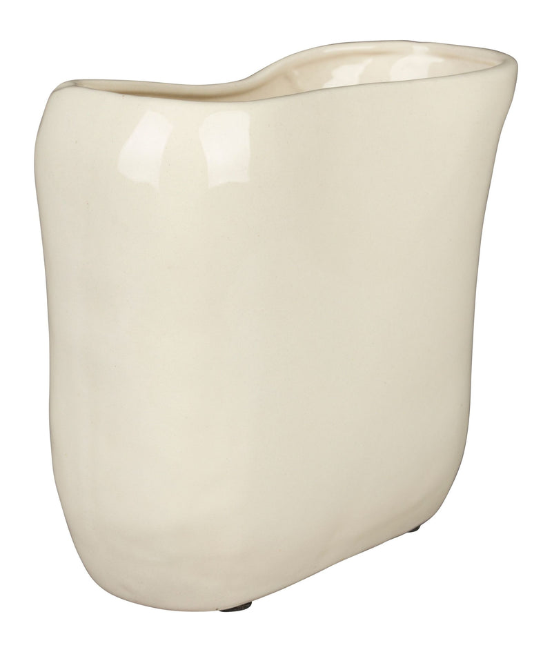Keramikvase Edna S in Beige – handgefertigte Deko-Vase von Dutchbone