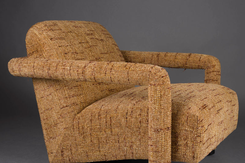 Loungesessel Kent Ochre mit Eukalyptusholz-Gestell von Dutchbone