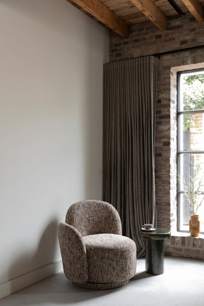 Loungesessel Rose Dutchbone, drehbar mit Blütenform in Beige