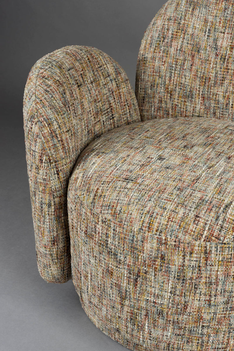 Loungesessel Rose Dutchbone, drehbar mit Blütenform in Beige