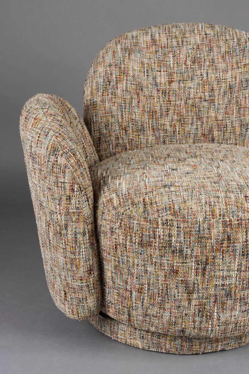 Loungesessel Rose Dutchbone, drehbar mit Blütenform in Beige