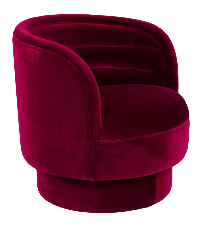 Loungesessel Dorothy in Rot mit drehbarem Sitz von Dutchbone