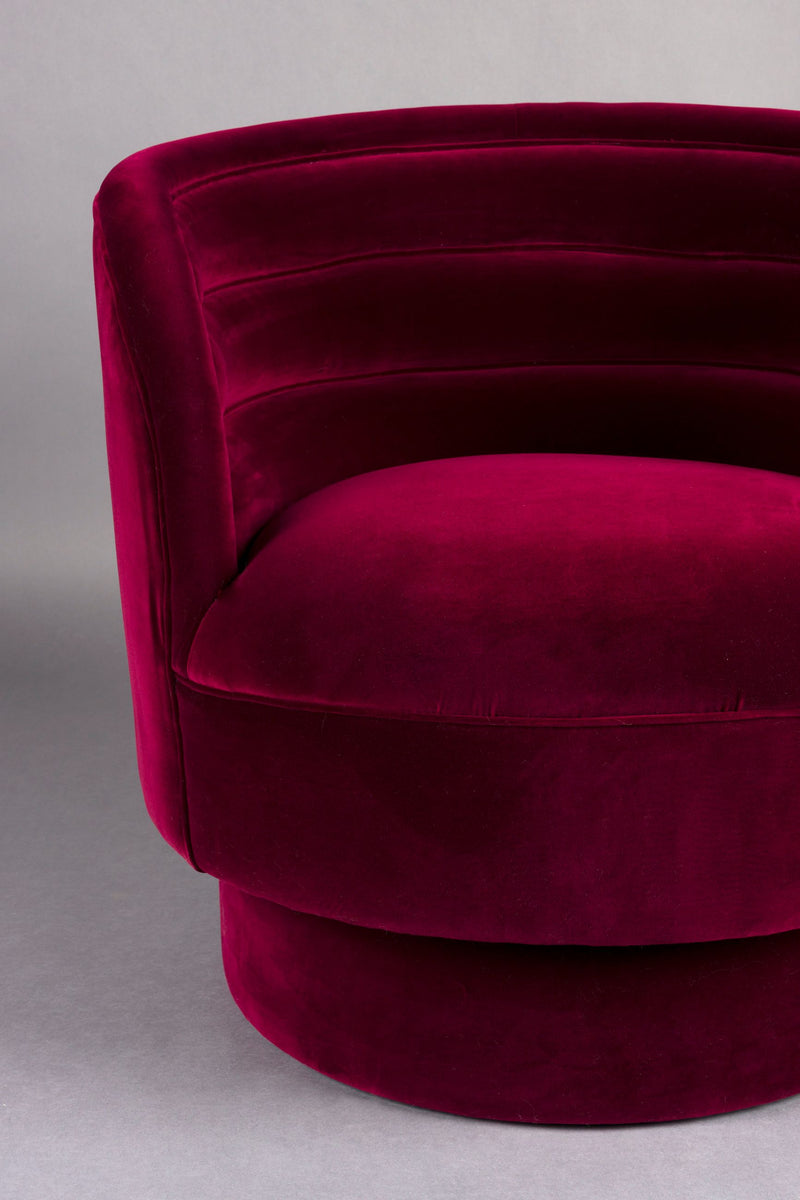 Loungesessel Dorothy in Rot mit drehbarem Sitz von Dutchbone