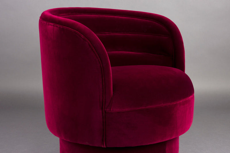 Loungesessel Dorothy in Rot mit drehbarem Sitz von Dutchbone