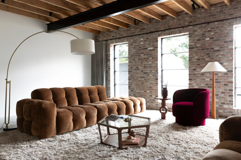 Loungesessel Dorothy in Rot mit drehbarem Sitz von Dutchbone