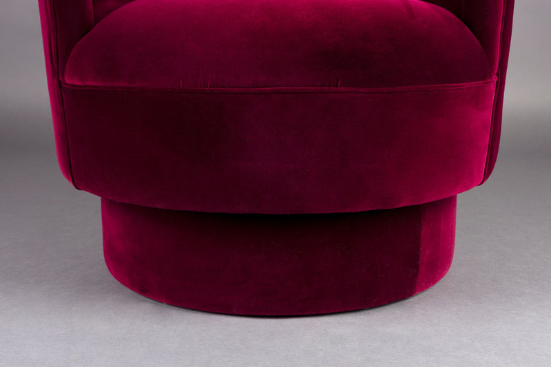 Loungesessel Dorothy in Rot mit drehbarem Sitz von Dutchbone