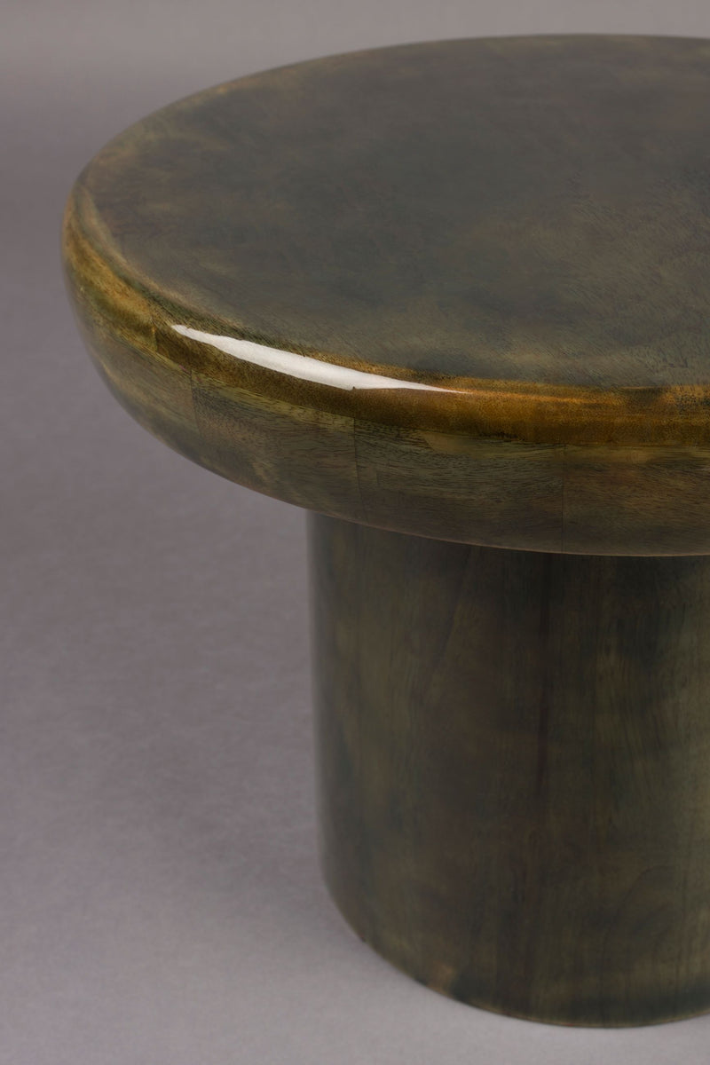 Beistelltisch Mush L von Dutchbone aus Mangoholz mit grünem Finish