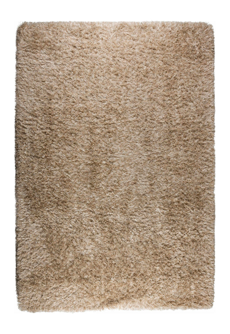 Teppich Hairy 160x230 aus Wolle in Beige, Boho-Chic fürs Wohnzimmer