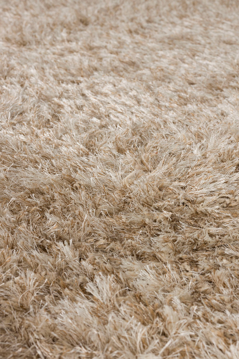 Teppich Hairy 160x230 aus Wolle in Beige, Boho-Chic fürs Wohnzimmer
