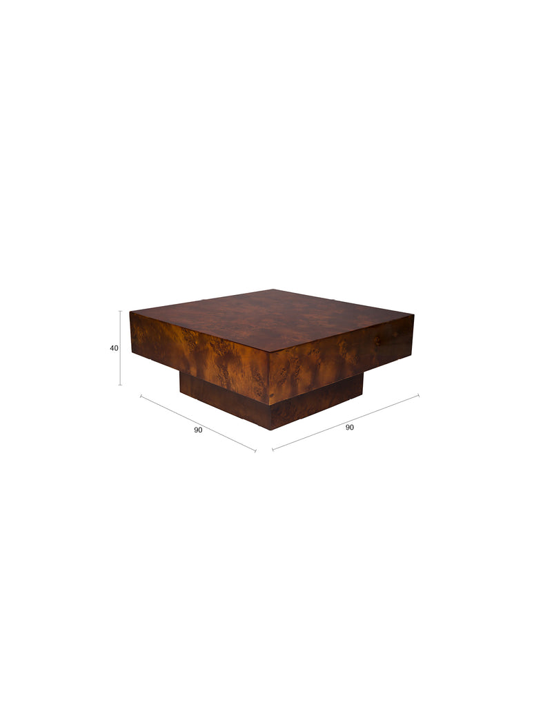 Couchtisch Quinn im 70er-Retro-Design mit Walnussfurnier von Dutchbone