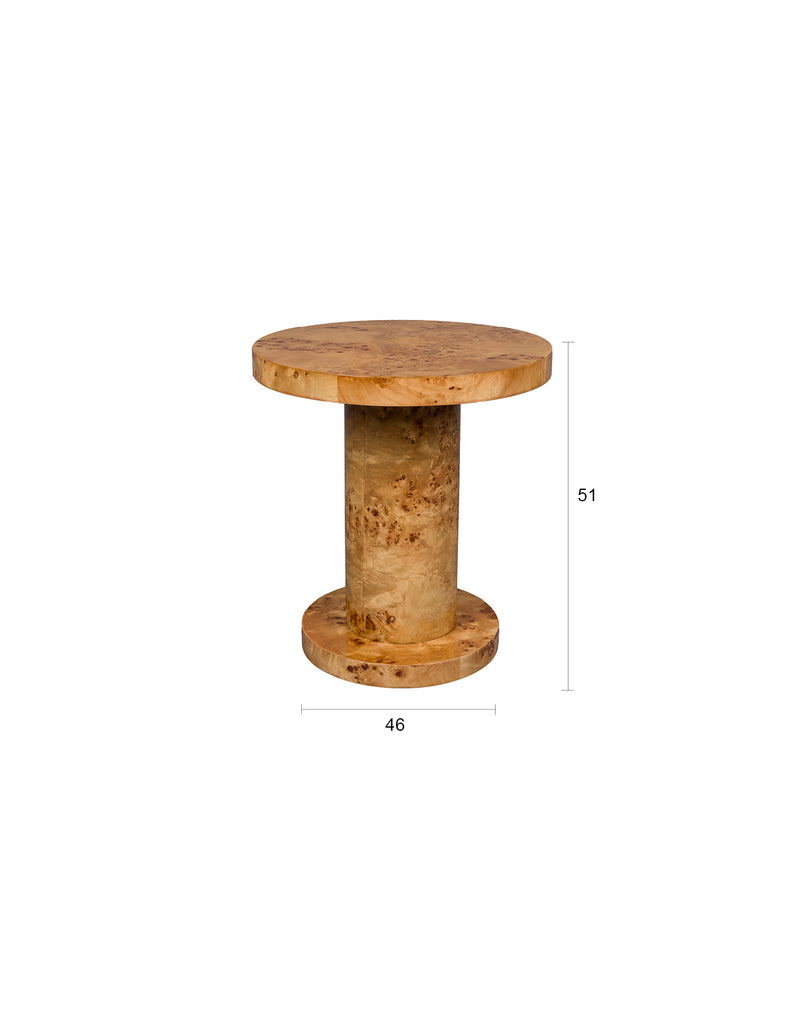 Beistelltisch Quinn Natural aus Eukalyptus-Sperrholz im Retro-Design