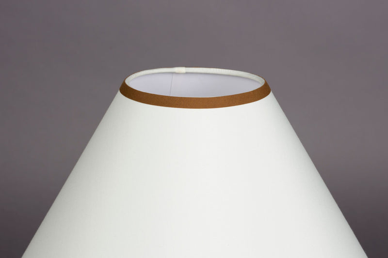 Tischlampe Horace aus Eichenholz mit Leinenschirm, E27-Fassung