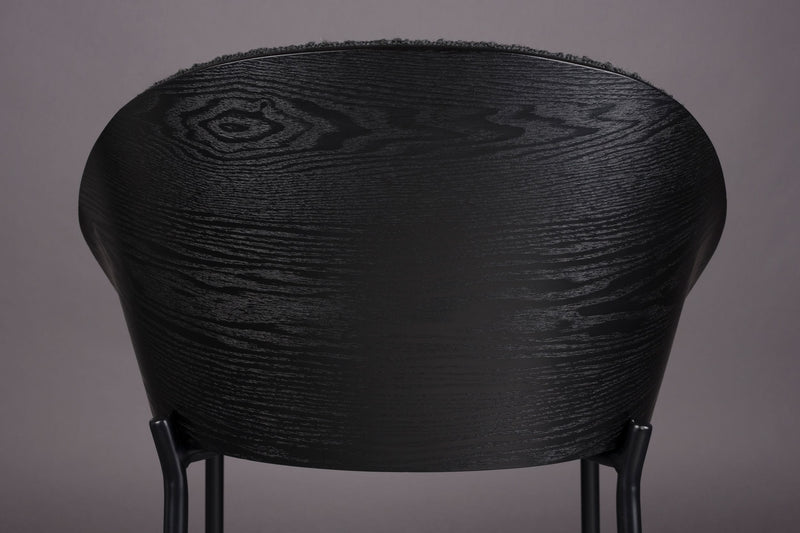 Barhocker Rodin im 2er-Set, Bouclé-Bezug in Schwarz von Dutchbone