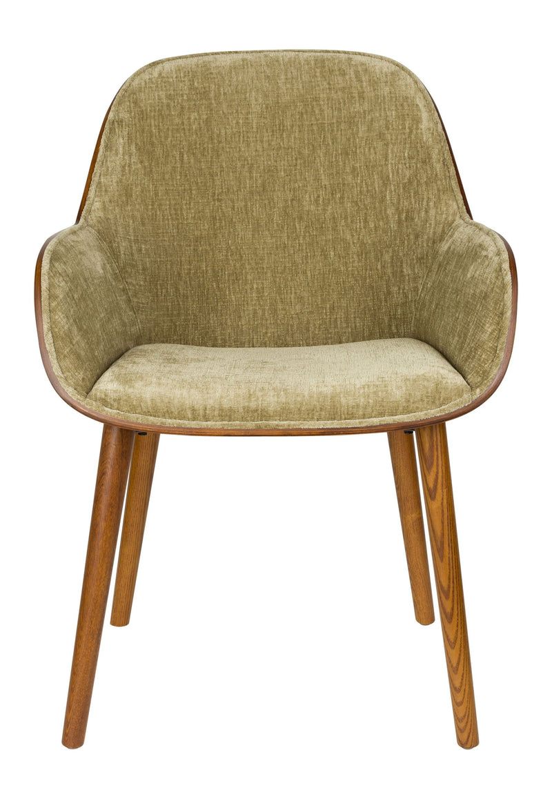 Sessel Taylor Green im Vintage-Look mit Samtbezug von Dutchbone