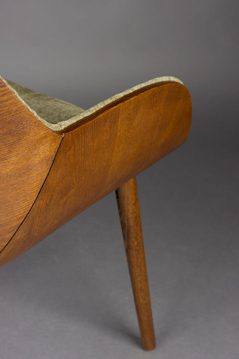 Sessel Taylor Green im Vintage-Look mit Samtbezug von Dutchbone