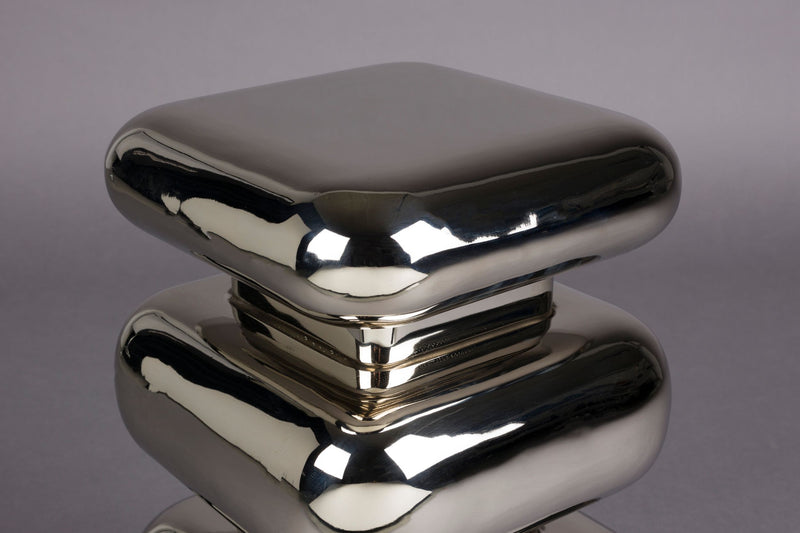 Hocker Stubby Chrome Beistelltisch aus Eisen von Dutchbone