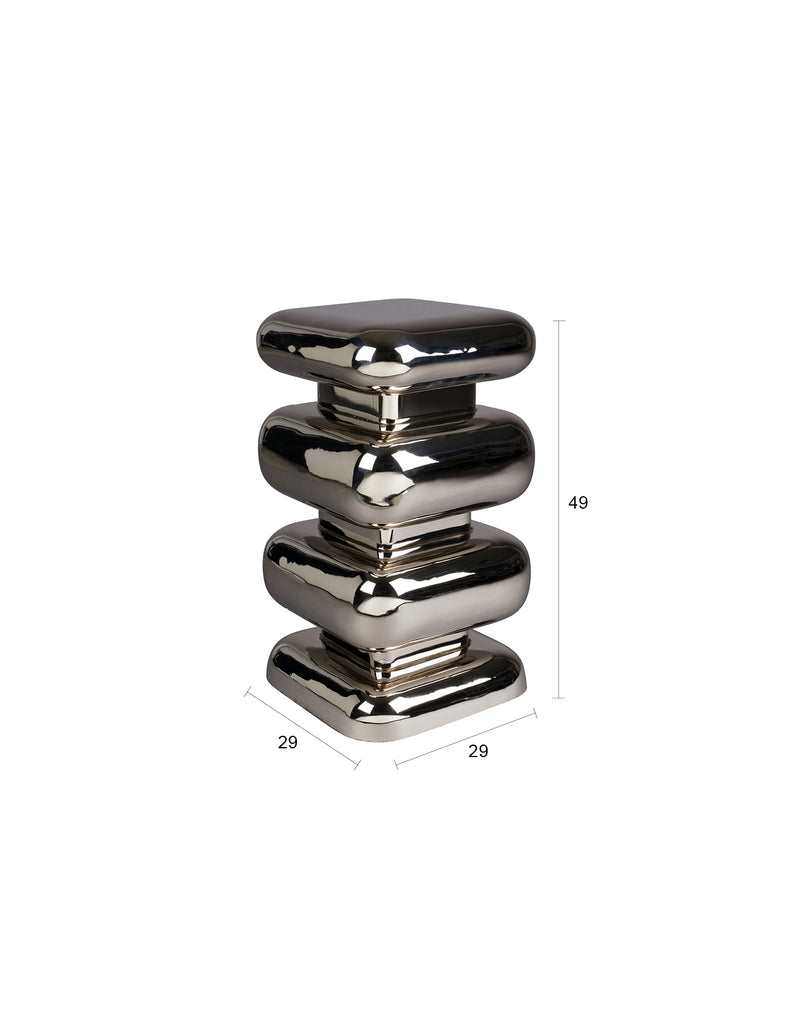 Hocker Stubby Chrome Beistelltisch aus Eisen von Dutchbone