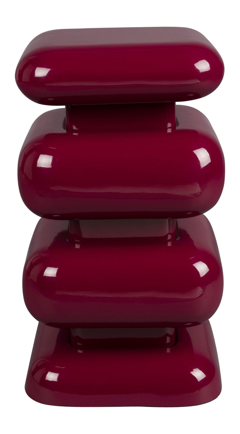 Hocker Stubby Bordeaux aus Eisen im 70er-Retro-Design von Dutchbone