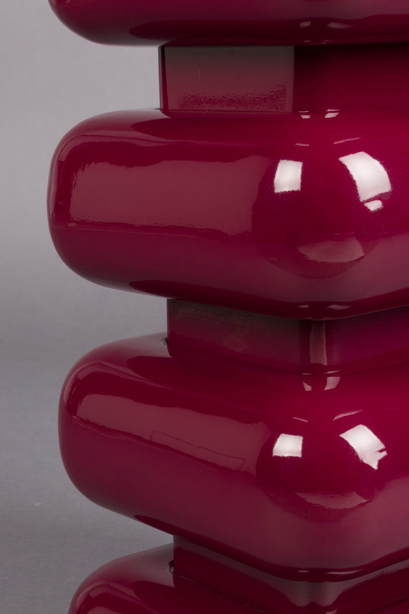 Hocker Stubby Bordeaux aus Eisen im 70er-Retro-Design von Dutchbone