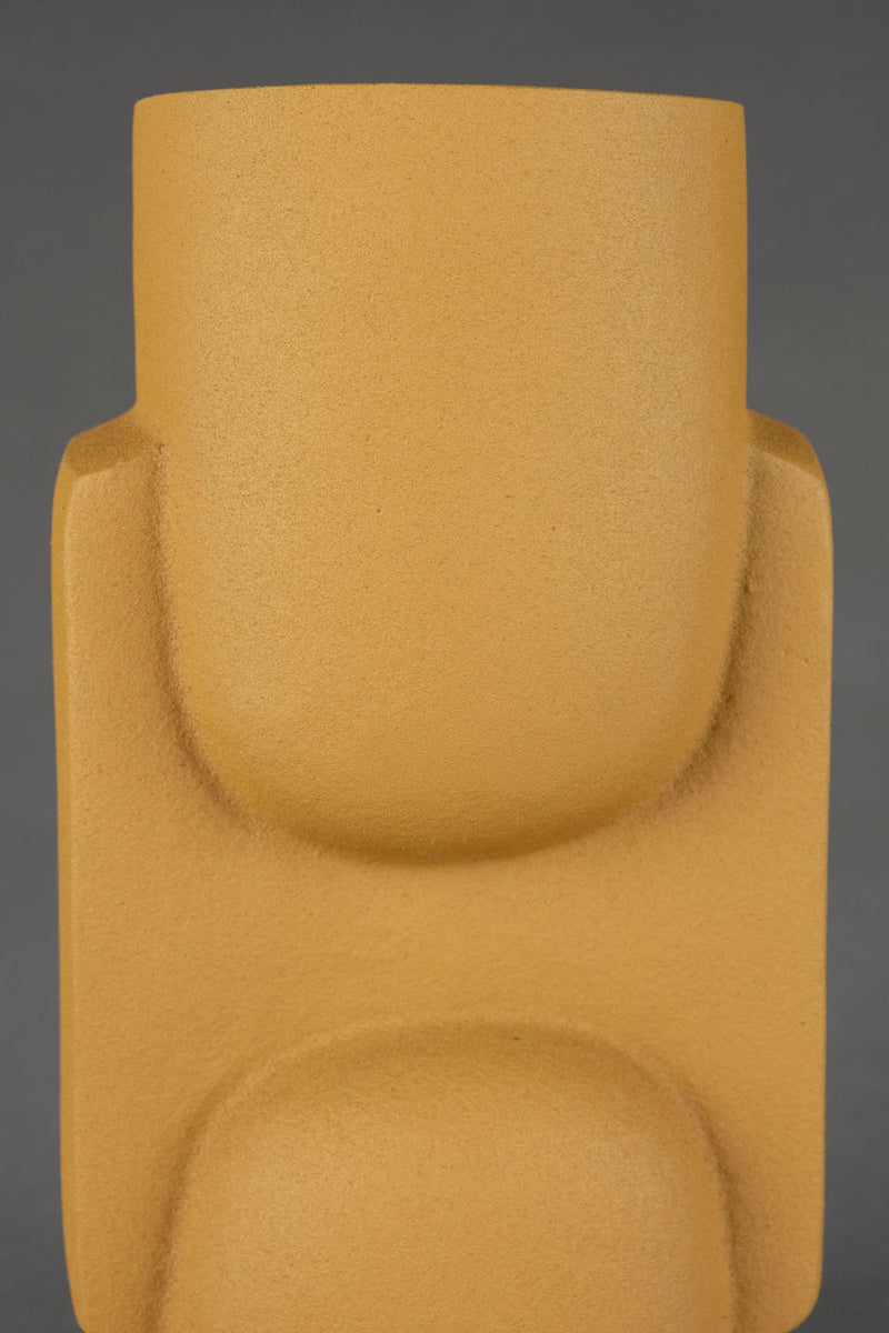 Vase Santos Ochre von Dutchbone aus Aluminium im 70er-Retro-Look