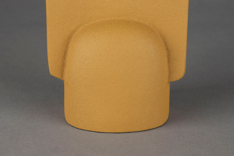 Vase Santos Ochre von Dutchbone aus Aluminium im 70er-Retro-Look