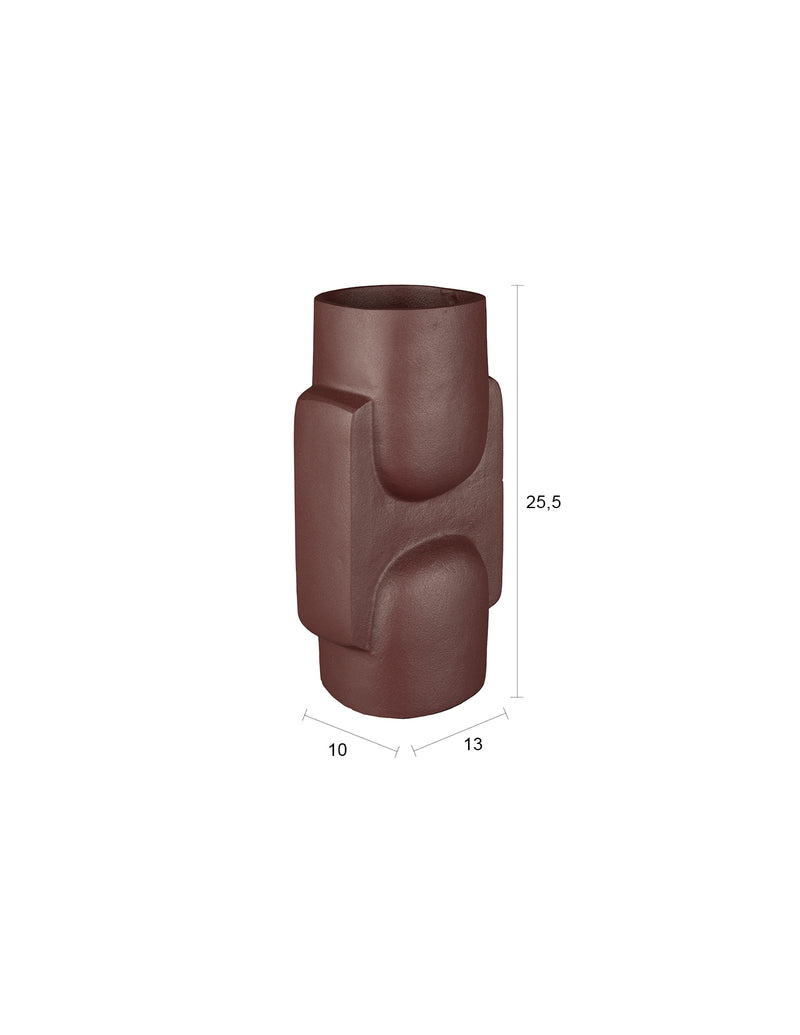 Deko-Vase Santos Bordeaux aus Aluminium im 70er-Stil von Dutchbone
