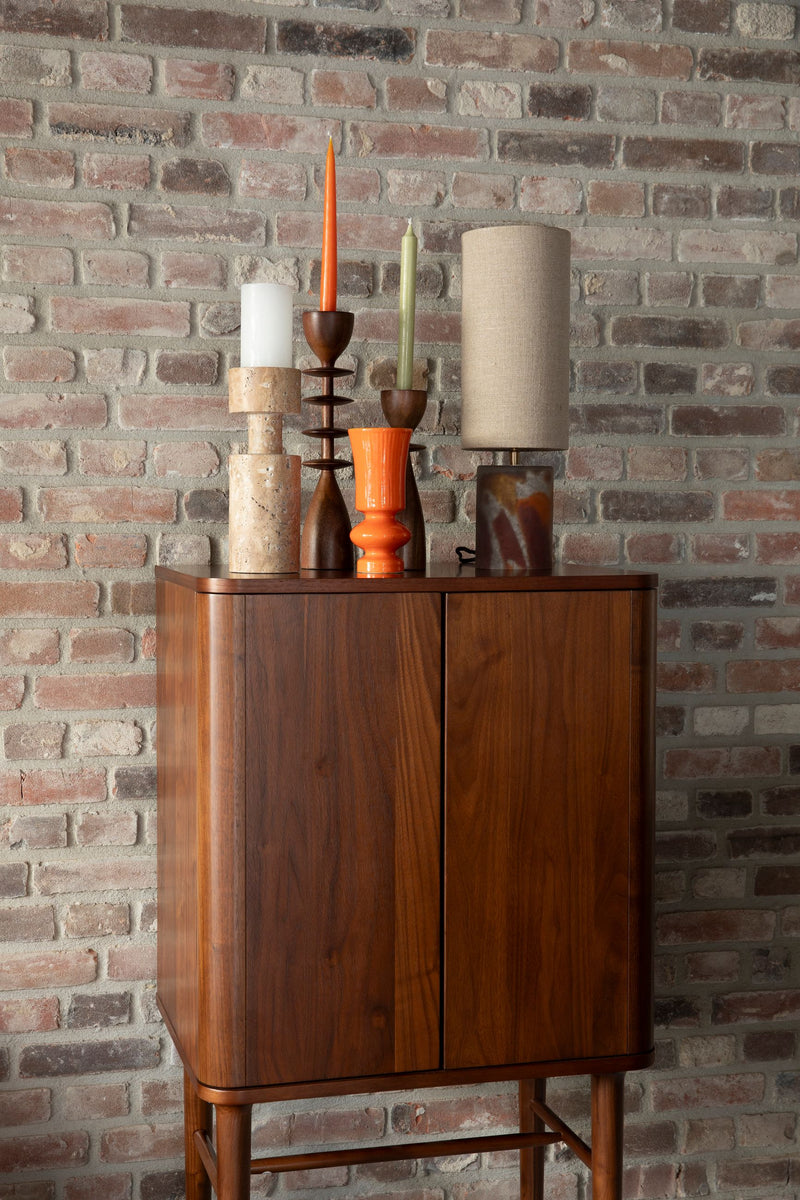 Tischlampe Earl mit Leinenschirm in Boho-Stil, Dutchbone, E27-Fassung