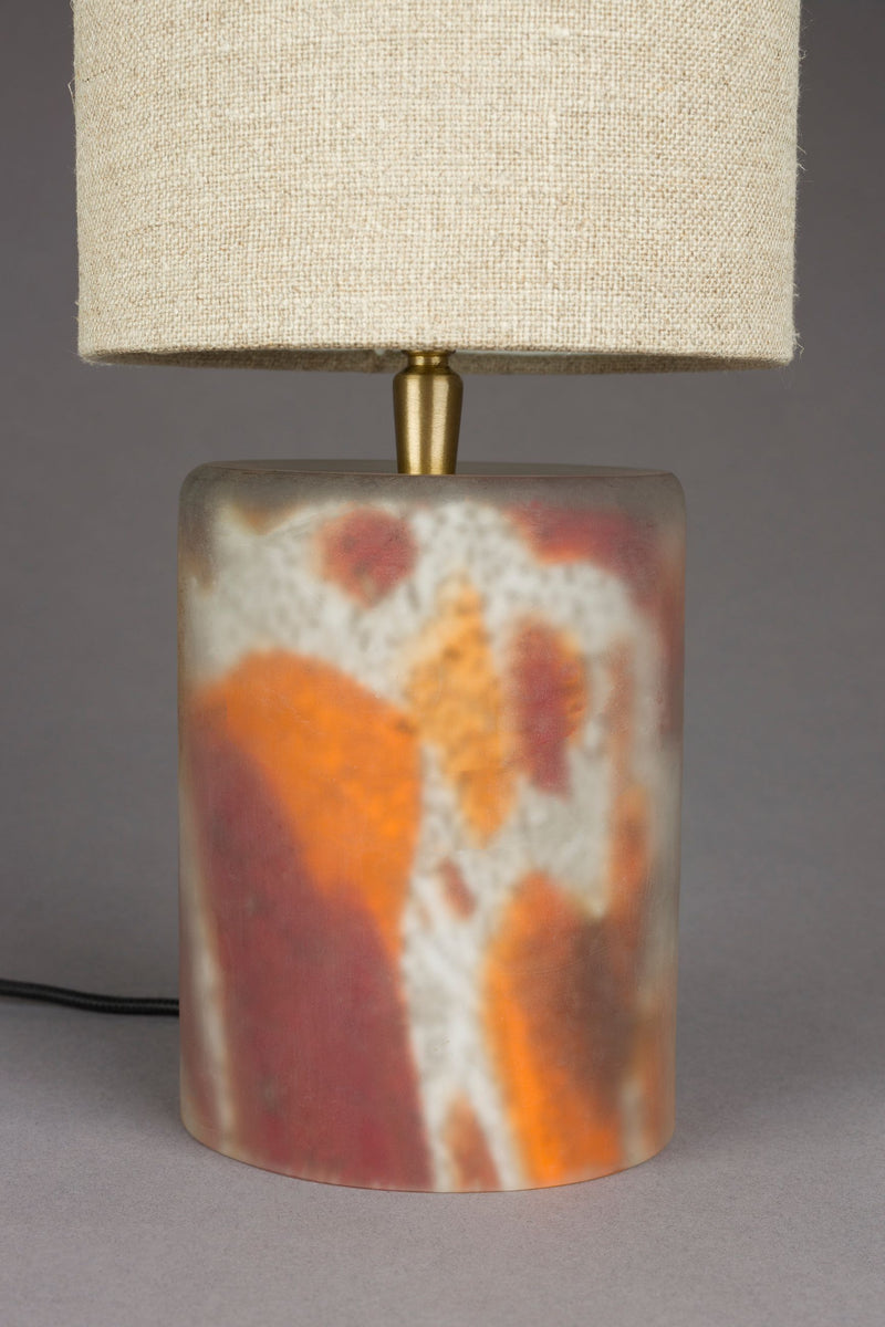 Tischlampe Earl mit Leinenschirm in Boho-Stil, Dutchbone, E27-Fassung
