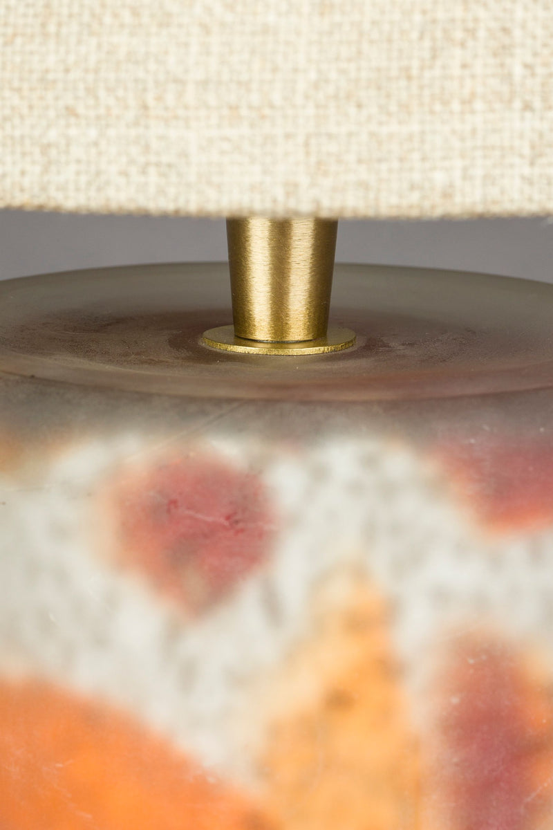 Tischlampe Earl mit Leinenschirm in Boho-Stil, Dutchbone, E27-Fassung