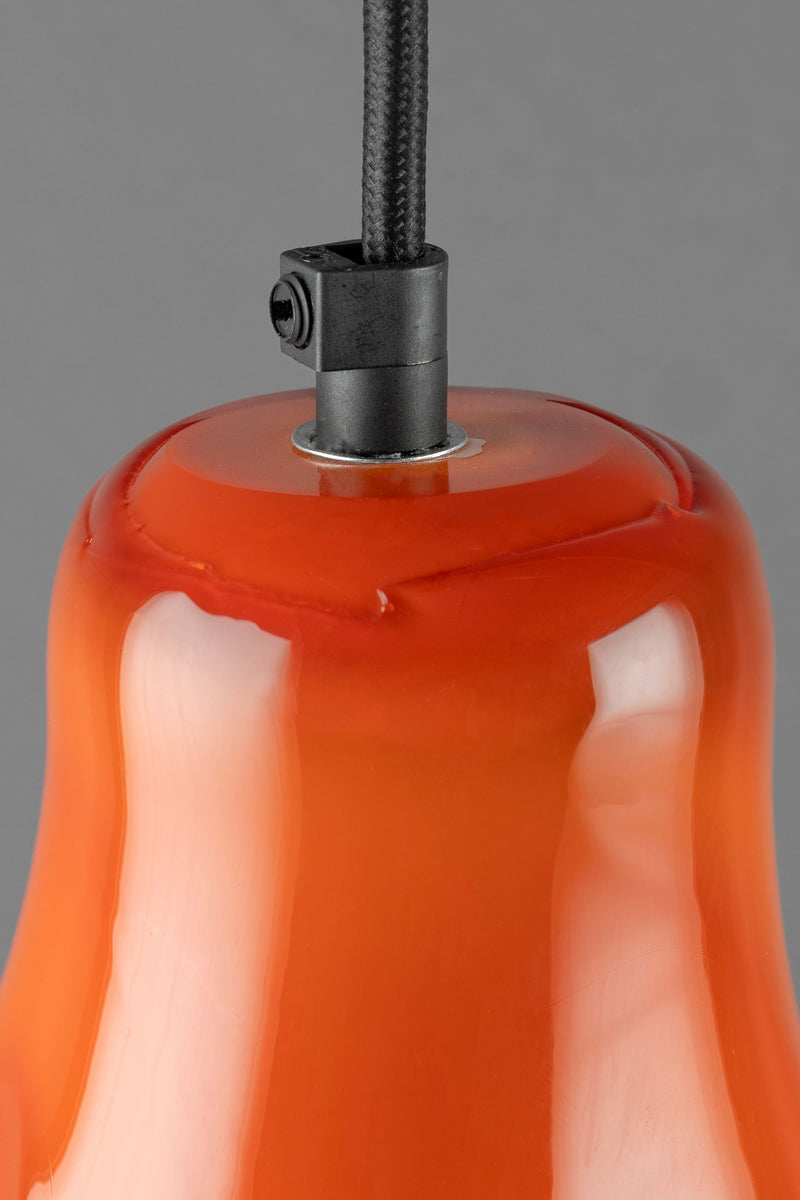 Pendelleuchte Gable von Dutchbone in Orange aus Glas mit E27-Fassung