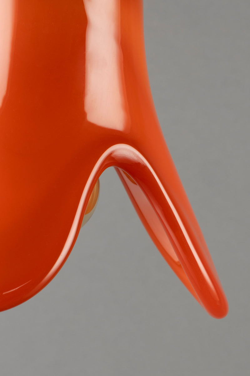 Pendelleuchte Gable von Dutchbone in Orange aus Glas mit E27-Fassung