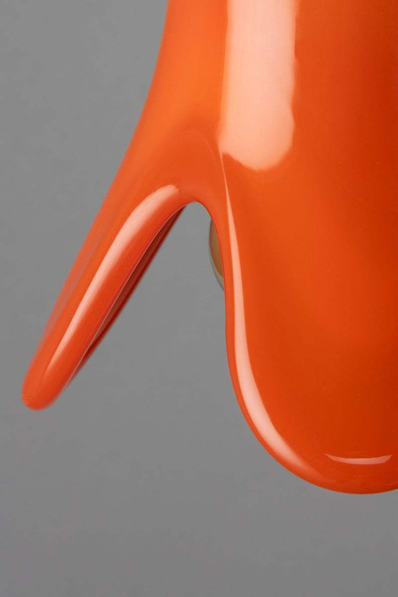 Pendelleuchte Gable von Dutchbone in Orange aus Glas mit E27-Fassung