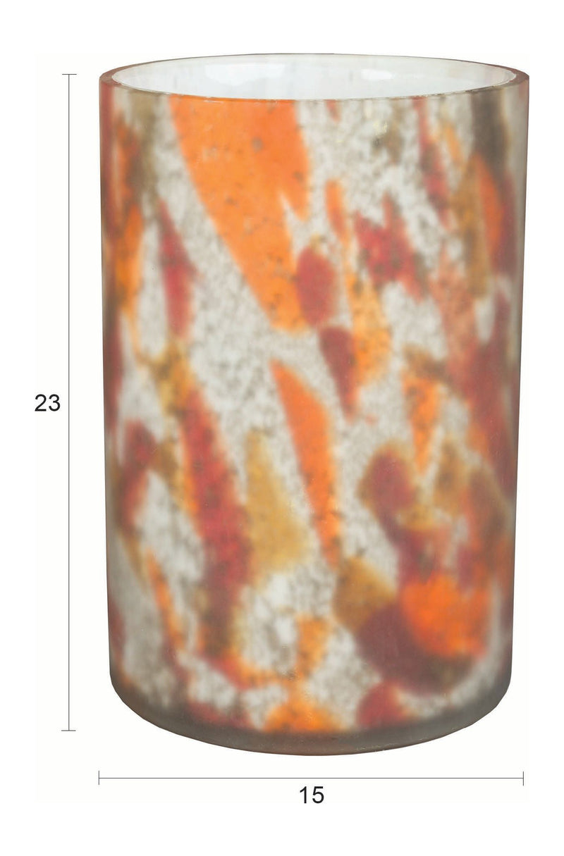 Vase Earl von Dutchbone aus mattem Glas in warmen Farbtönen
