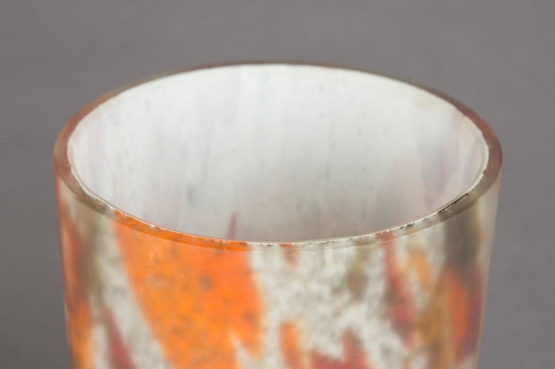 Vase Earl von Dutchbone aus mattem Glas in warmen Farbtönen