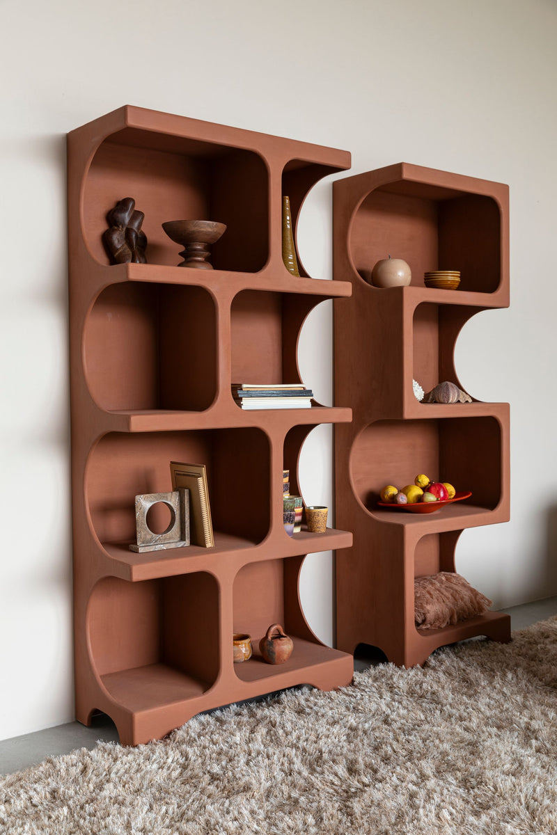 Regal Dundee XL in Terracotta von Dutchbone im modularen Retro-Design