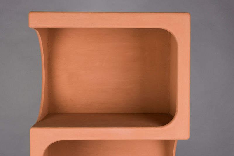 Regal Dundee L von Dutchbone in Terracotta, modulares Retro-Design